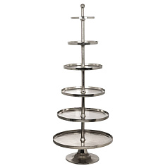 427652 Блюдо-этажерка декоративное BABIRIK H2060 алюминий, хром