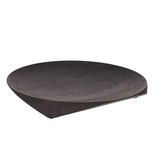 427139 Поднос декоративный KABACAN, H40, ?300, дерево, темно-коричневый в Екатеринбурге 427139 Поднос декоративный KABACAN, H40, ?300, дерево, темно-коричневый