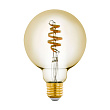 Светодиодная филаментная лампа CONNECT G95, 5,5W (E27) L140, ?95, 2200-6500K, 400lm, золото №0