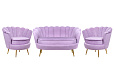 Комплект кресел и дивана ракушка Pearl Double Purple
