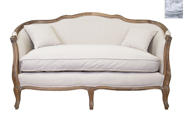 Двухместный диван ампир Darcy 2 цвет серый