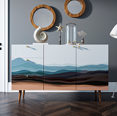 Комод "Berber" с двумя дверками и ящиками принт 11 арт BB17/Print_11