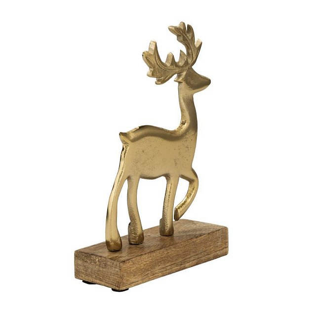 427573 Фигурка Олень BALIGUIAN L130, B50, H200 алюминий, дерево, золотой, натуральный в Екатеринбурге 427573 Фигурка Олень BALIGUIAN L130, B50, H200 алюминий, дерево, золотой, натуральный