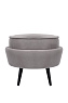 Пуф Pearl Adorn Grey на черных ножках