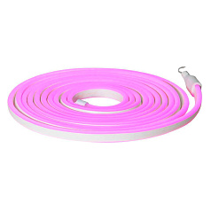 Уличная светодиодная лента FLATNEONLED, LED 480X0,2W, IP44, L5000, B15, H6, пластик, розовый
