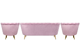 Комплект кресел и дивана ракушка Pearl Triple Pink №2