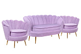 Комплект кресел и дивана ракушка Pearl Double Purple №1