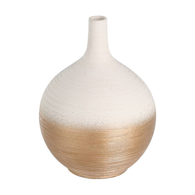 421415 Ваза декоративная SARYKSU, H220, керамика, белый, золотой в Екатеринбурге 421415 Ваза декоративная SARYKSU, H220, керамика, белый, золотой