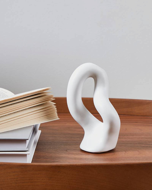 421244 Ваза декоративная AMBILOBE, L95, B70, H150, керамика, белый