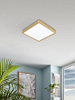 Светодиод настенно-потолочн свет-к FUEVA 5,20,5W(LED), 285x285, 2400lm, 3000K, сталь, латунь брашированный, пластик, белый №0