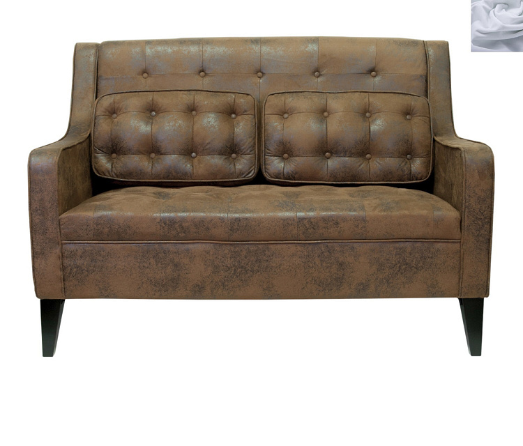 Дизайнерский двухместный диван Hublon Серый в Екатеринбурге Дизайнерский двухместный диван Hublon Серый