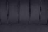Диван ракушка для гостиниц Pearl Triple Black на черных ножках №5