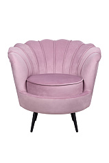 Кресло ракушка Pearl Pink на черных ножках в Екатеринбурге