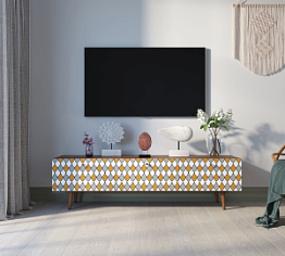 Комод "Berber" с ящиками низкий под TV принт 22 арт BB19/Print_22