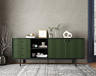 Комод с дверками и нишей "Emerson" арт EM15/green/L №3
