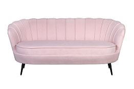 Дизайнерский диван Pearl Triple Pink на черных ножках в Екатеринбурге
