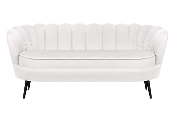 Диван ракушка Pearl Triple Beige на черных ножках