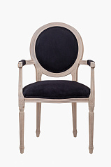 Мягкий стул с подлокотниками Delo Arm Black Velvet в Екатеринбурге