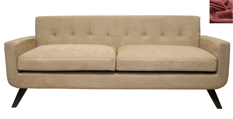 Диван скандинавский на ножках Uter красный в Екатеринбурге Диван скандинавский на ножках Uter красный