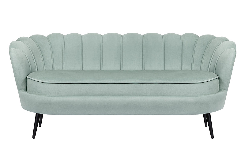 Диван ракушка для гостиниц Pearl Triple Green на черных ножках в Екатеринбурге Диван ракушка для гостиниц Pearl Triple Green на черных ножках