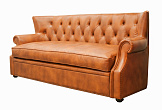 Кожаный диван лофт Tesco коричневый №1