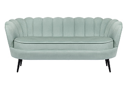 Диван ракушка для гостиниц Pearl Triple Green на черных ножках в Екатеринбурге