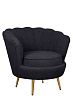 Низкое кресло Pearl Black Boucle №1