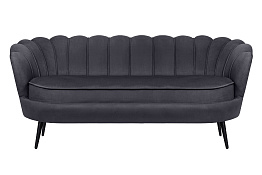 Диван ракушка для гостиниц Pearl Triple Black на черных ножках в Екатеринбурге