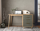 Стол рабочий "Line" одной тумбой R23/browngrey №3