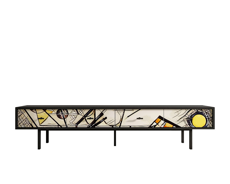 Комод с четырьмя ящиками под TV "Emerson" by Kandinsky арт EM06/Print_01