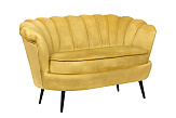 Дизайнерский диван Pearl Double Yellow на черных ножках №1