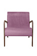 Низкое кресло с деревянными подлокотниками Mody Pink розовый №1