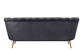 Трехместный диван ракушка для гостиниц Pearl Triple Black №3