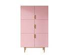 Большой комод с шестью дверками "Line" LN04/GR1/pink №0