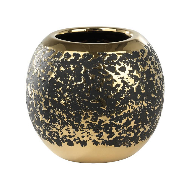 421491 Ваза ARROYITO, ?170, H160, керамика, черный, золотой в Екатеринбурге 421491 Ваза ARROYITO, ?170, H160, керамика, черный, золотой