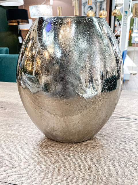 421286 Ваза декоративная ABUCAY, L225, B120, H250, алюминий, цвет никель в Екатеринбурге 421286 Ваза декоративная ABUCAY, L225, B120, H250, алюминий, цвет никель