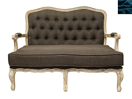 Прямой диван модерн Yareli Brown V2 синий