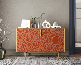 Комод с двумя дверками "Line" R18/red