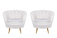 Комплект кресел ракушка Pearl White Boucle