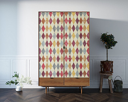 Шкаф двустворчатый "Bruni print" с двумя ящиками арт BR27/2P