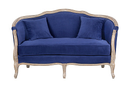 Дизайнерский двухместный диван Darcy 2 ампир синий