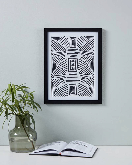 423092 Картина ROBERVAL, L330, B16, H430, пластик, стекло, черный, белый в Екатеринбурге 423092 Картина ROBERVAL, L330, B16, H430, пластик, стекло, черный, белый