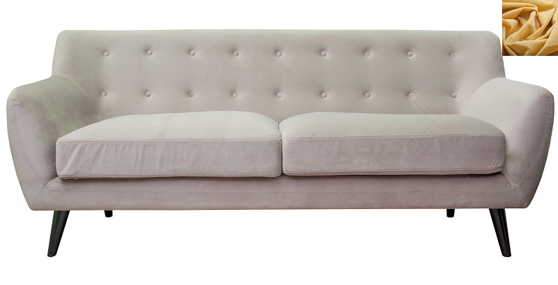 Прямой мягкий прямой диван Albert 5 желтый в Екатеринбурге Прямой мягкий прямой диван Albert 5 желтый