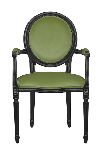 Мягкий стул с подлокотниками Delo Kora Arm Green