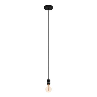 43801 Подвесной потолочный светильник (люстра) YORTH, 1Х40W, E27, H1500, ?50, сталь, никель, черный