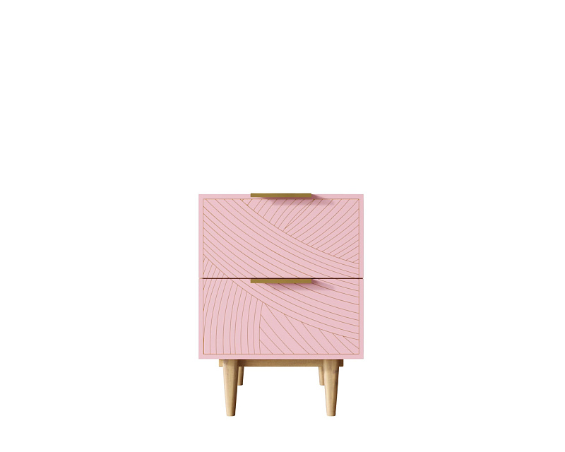 Тумбочка с двумя ящиками "Line" LN07/GR1/pink