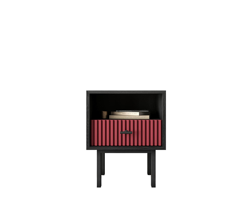 Тумбочка с нижним ящиком "Emerson" арт EM17/red/L
