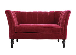 Прямой двухместный диван Dalena Vine красный