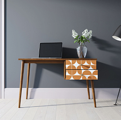 Стол рабочий "Berber" принт 14 с одной тумбой арт BB20/Print_14