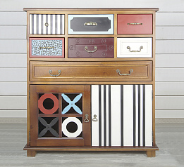 Вертикальный комод Gouache Birch (7 ящиков) арт G20017ETG/1